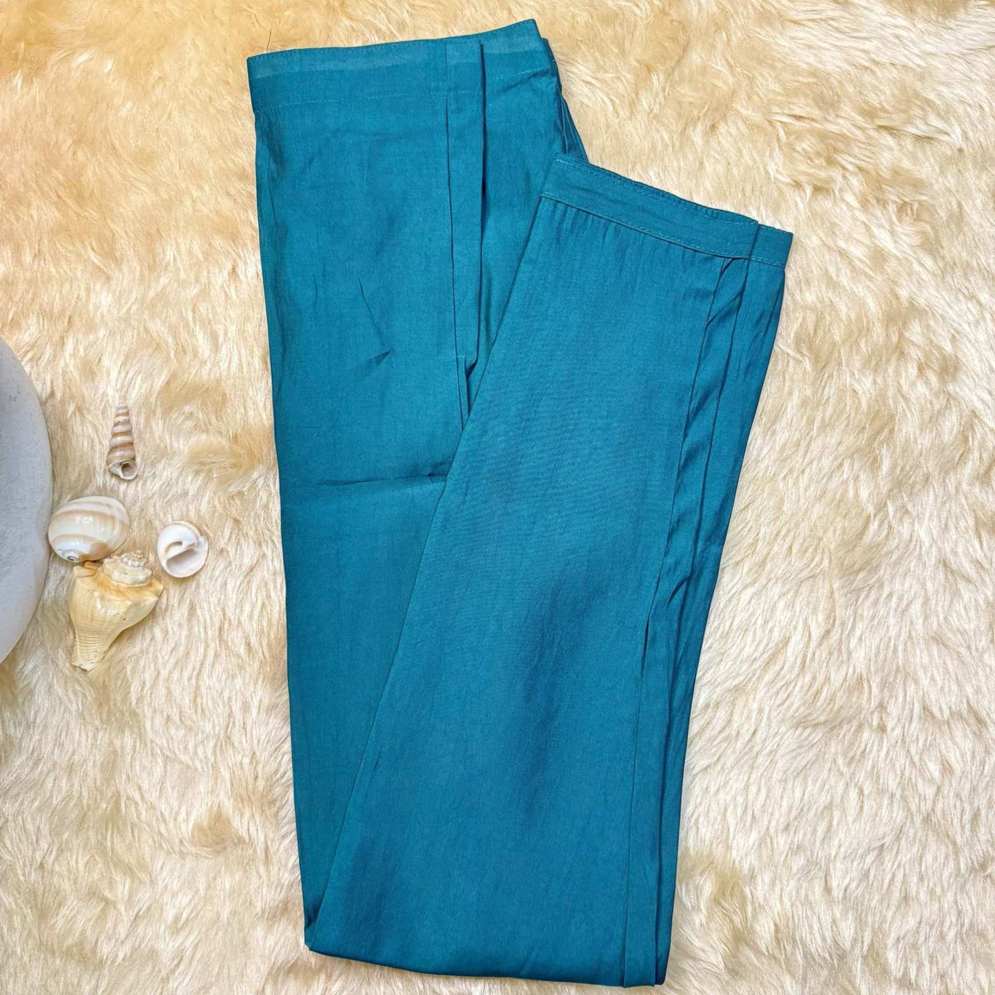 Teal Blue Embroidered Kurta Set