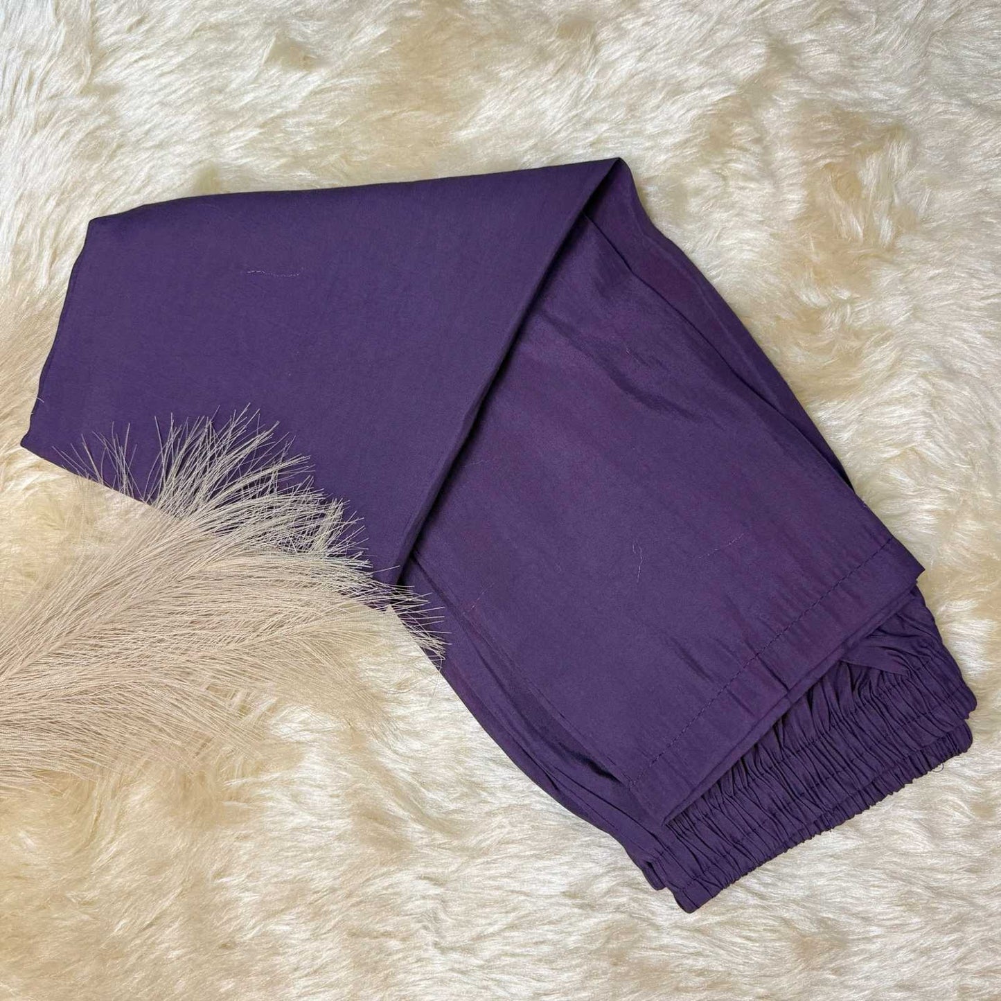 Royal Purple Embroidered Kurta Set with Banarasi Dupatta