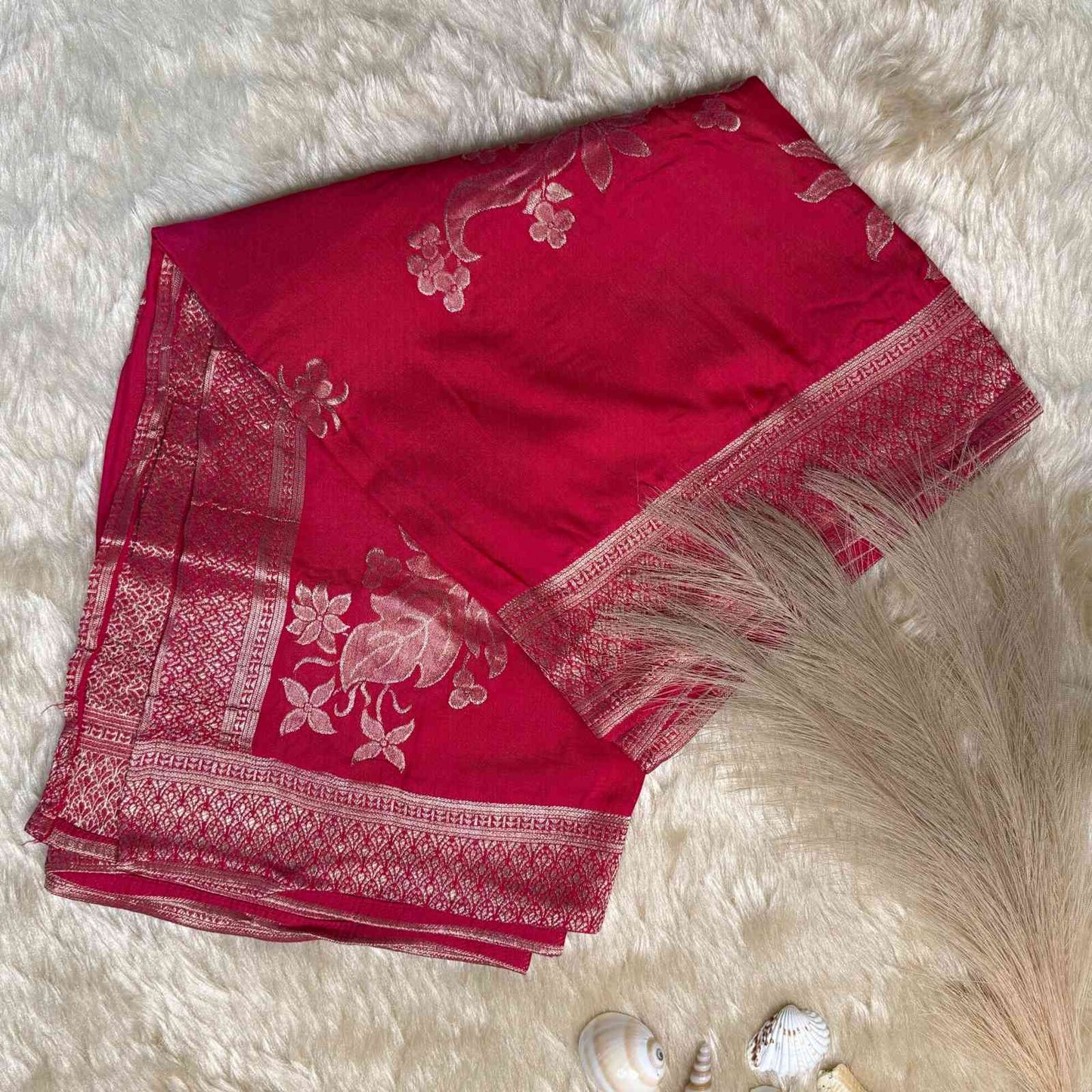 Royal Purple Embroidered Kurta Set with Banarasi Dupatta