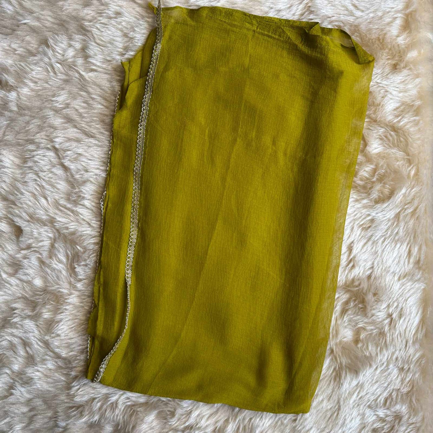 Olive Green Floral Printed Kurta Set with Embroidered Neckline